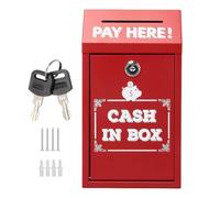Drop Box richiudibile - Caso di raccolta di proposte, supporto per posta sicuro | Vault chiave durevole per esterni, punto di donazione di gocce da parete per raccolte fondi, collezionista di input