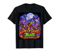 Drop Dead Beats Halloween Party 2026 DJ Zombie Skeleton Maglietta