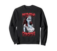 Drop Dead, Splendida e Divertente Halloween Pop Art Dead Zombie Girl Felpa