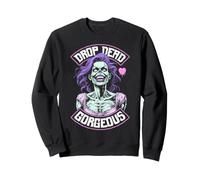 Drop Dead Splendida Zombie Ragazza Undead Bellezza Halloween Felpa