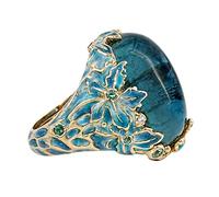 Drop Lover Anello pieno a forma di anello alla moda Hollow Water Ring Ring Ring Girls, 8, Metallo, Nessuna pietra preziosa