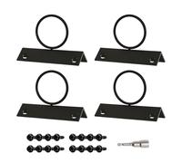 Drop Ring Rope Brackets - 4 Pieces Rope Fencing Support Holder | Easy Installation Hardware Wall Mosunt Hanger Versatile For Railing Stair Docks Decor And Others