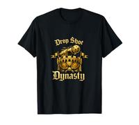 Drop Shot Dynasty Pickleball Retro Castle Sport Art Maglietta