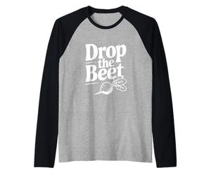 Drop The Beet Divertente Gioco di Parole di Verdure per Gli Amanti del Cibo Maglia con Maniche Raglan