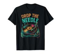 Drop the Needle Vinyl Shirt - Abbigliamento grafico giradischi Maglietta