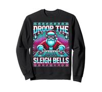 Drop The Sleigh Bells Santa DJ Rave Music Raver Christmas Felpa