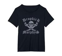 Dropkick Murphys - Prodotto Ufficiale - Jolly Roger Maglietta, Donna Plus-Size, Nero, 4X