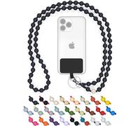 DROPLETSY catena per cellulare con perline universali in legno, cordino, catena, collana da appendere, compatibile con smartphone: iPhone 15,14,13,12, Samsung Galaxy (senza custodia, TheSeaUrchin)