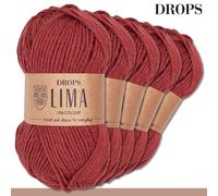 Drops 5 X 50 G Lima Uni | Mix Garn Wolle Stricken Häkeln Alpaca 36 Colori