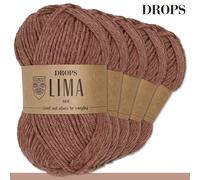 Drops 5 X 50 G Lima Uni | Mix Garn Wolle Stricken Häkeln Alpaca 36 Colori