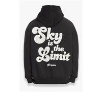 Dropsize Felpa 'Sky Is The Limit' nero / bianco Uomo Dropsize L nero / bianco