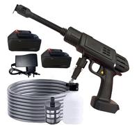 dropulitrice Portatile a Batteria 48V con Doppia Batteria - 140W, 3L/min - Kit Lavaggio Auto, Moto, Bici, Giardino - Alta Pressione Senza Fili - Accessori Inclusi | Modello LT-902