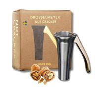 Drosselmeyer Schiaccianoci Acciaio Inox - Schiaccia Noci di Design Progettato e Prodotto in Svezia - Taglia Castagne a Croce - Schiaccia Castagne - Taglia Castagne Professionale