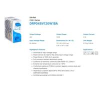 DRP048V120W1BA Delta El. AC/DC Power Supply Single-OUT 48V 2.5A 120W DIN RAIL