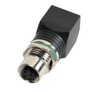 DRRI Adattatore Ethernet dritto M12 IP67 D-Code 4 pin femmina a RJ-45 montaggio pannello frontale per sensori industriali, telecamere industriali e armadi switch