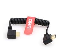 DRRI Cavo a spirale HDMI-A 2.1 ad alta velocità 8K - Angolo sinistro ad angolo destro per trasmettitore Z Cam, Lumix S5 II, Sony A7IV, BMPCC4K, Hollyland 400s