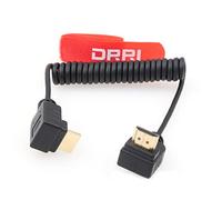 DRRI Cavo HDMI a spirale 8K ad alta velocità HDMI-A 2.1 piegato fino a piegare verso il basso per fotocamera Z-Cam E2 S6 Sony FX3/Atomos Ninja V Monitor/piccolo monitor HD