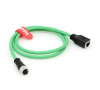 DRRI Femmina di codice D di M12 4 pin al cavo di Ethernet di RJ45 Cat5E femminile per i sensori industriali