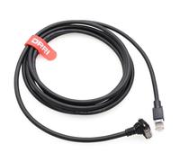 DRRI GigE - Cavo Ethernet industriale Cat6 S/STP RJ45 con blocco a vite verso il basso a RJ45, per telecamere CCD Dalsa Jai AVT Basler Cognex, 5 m