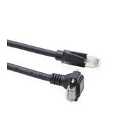 DRRI GigE - Cavo Ethernet industriale Cat6 S/STP RJ45 con vite di bloccaggio ad angolo a RJ45 per telecamere CCD Dalsa Jai AVT Basler Cognex, 10 m