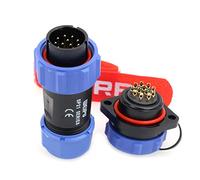 DRRI Industriale filettato SP2110 Weipu SP21 12Pin Flangia Montaggio Plastica Impermeabile IP68 Aviazione Connettore Presa Circolare Spina per Macchinari Industriali