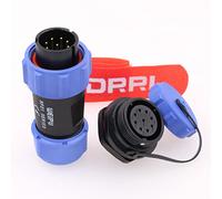 DRRI Weipu accoppiamento filettato SP21 9Pin supporto posteriore dado impermeabile connettore rapido in plastica per attrezzature automobilistiche