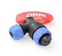DRRI Weipu Connettore circolare per aviazione impermeabile ad angolo retto femmina a 2 pin 12 V 30 A spina per centrale elettrica portatile BLUETTI AC200MAX AC300