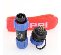 DRRI Weipu SP13 Quick Connect 5Pin Filettatura Giunto Posteriore Dado Montaggio Φ13mm Connettore Impermeabile Esterno per Segnale di Alimentazione Dispositivo Industriale