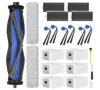 DrRobor 22 Ricambio Set per Ecovacs Deebot X9 Pro Omni / X9 Pro aspirapolvere, 1 Spazzole Principali, 2 Panni Roller, 6 Sacchetti per La Polvere, 4 Filtri Hepa, 6 Spazzole Laterali