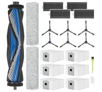 DrRobor Ricambio Set per Ecovacs Deebot X8 Pro Omni/X8 Omni Aspirapolvere, 1 Spazzole Principali, 2 Panni Roller, 6 Sacchetti per La Polvere, 4 Filtri Hepa, 6 Spazzole Laterali