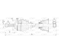 DRS6110.00 OPEN PARTS Albero motore/Semiasse per RENAULT