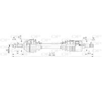 DRS6388.00 OPEN PARTS Albero motore/Semiasse per CITROËN,FIAT,PEUGEOT