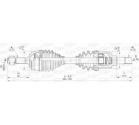 DRS6462.00 OPEN PARTS Albero motore/Semiasse per CITROËN,DS