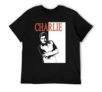 DRseUY Charlie Harper Sheen Comedy Two & A Half Men T Shirt BlackOne Size