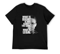 DRseUY Edward Snowden What Is Right Quote Men's T-Shirt - Political L