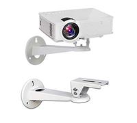 Drsn Mini Supporti Proiettori per Parete, Carico di 6.6 libbre- 16-20 cm Regolabile- Rotazione 360°- Acciaio al Carbonio, per CCTV/Camera/Proiettore/Webcam-Bianco