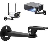 Drsn Staffa da parete universale per mini proiettore, rotazione a 360°, braccio regolabile da 19,8 cm, per telecamera di sicurezza CCTV, webcam, piccoli proiettori (nero, 5 kg)