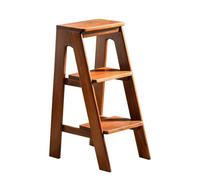 Drsyffsup Sgabello a 3 livelli per bambini e adulti, scala a pioli in legno con pedale antiscivolo, espositore multifunzionale per scale domestiche, panca portascarpe(40x52x78cm)