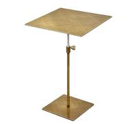 Drsyffsup Tavolino vintage dorato per divano e letto | Altezza regolabile 50-70cm | Tavolini da caffè moderni quadrati con accento in acciaio inossidabile, decorativi per la casa(Top 50cm)