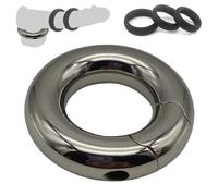 DRTBAC Anello for testicoli Pesanti Anello for Il Pene con 3 Dimensioni Anello for Pene in Silicone Metallo Acciaio Inossidabile Pene Scroto Bondage Barella for testicoli Barella for Palle Giocattolo