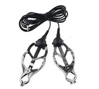 DRTBAC Morsetti for capezzoli sessuali, Morsetti for clitoride/capezzolo/Seno SM Bondage, Morsetti for capezzoli massaggiatori ruggine Giocattoli sessuali for Donne(Black Schwarz)