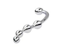 DRTBAC SM Palline anali 4 Palline Plug anale Doppio dildo Plug anale Set di allenamento anale Punto G, XXL Plug anale Diametro in metallo Grande giocattolo anale Uomo Donna(XL)