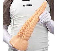 DRTBAC SM XXL Tentacle Dildo 35,5cm Dildo Monster Dildo con Ventosa Dildo Anale Butt Plug Dildo Alieno Vagina Giocattoli Sessuali Anali for Donne Uomini Coppie(Flesh)