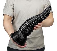 DRTBAC SM XXL Tentacle Dildo 35,5cm Dildo Monster Dildo con Ventosa Dildo Anale Butt Plug Dildo Alieno Vagina Giocattoli Sessuali Anali for Donne Uomini Coppie(Schwarz)