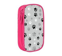 DRTGEDS Animal Paw Prints Custodia a matita carina, astuccio per penne estetico, astuccio colorato con cerniera, conservazione di cancelleria Kawaii