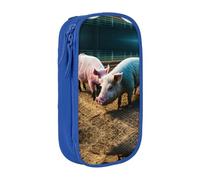 DRTGEDS Astuccio carino con maiali in fattoria, astuccio per penne estetiche, astuccio colorato con cerniera, custodia per cancelleria Kawaii