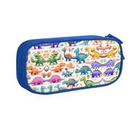 DRTGEDS Astuccio con dinosauri colorati e di grande capacità, astuccio per penne, cancelleria per ufficio, Blu, Taglia unica, Sportivo