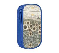 DRTGEDS Astuccio con girasoli e camomilla, astuccio per matite multi-slot, astuccio portatile, astuccio colorato per ufficio, Blu, Taglia unica, Sportivo