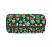 DRTGEDS Astuccio con molti piccoli cactus, grande capacità, con 4 scomparti, per uomini e donne