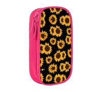 DRTGEDS Astuccio per matite con girasoli dorati, astuccio per matite multi, astuccio portatile, astuccio per penne colorate per ufficio